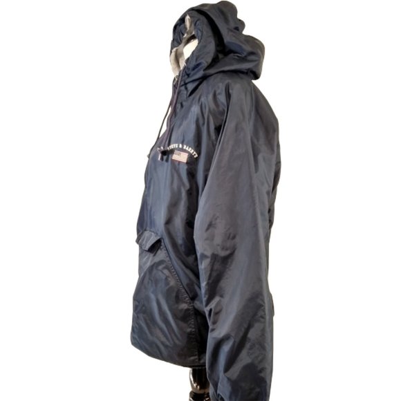 STEVE & BARRY'S men  Blue Hooded Pullover Jacket size large - Picture 2 of 7